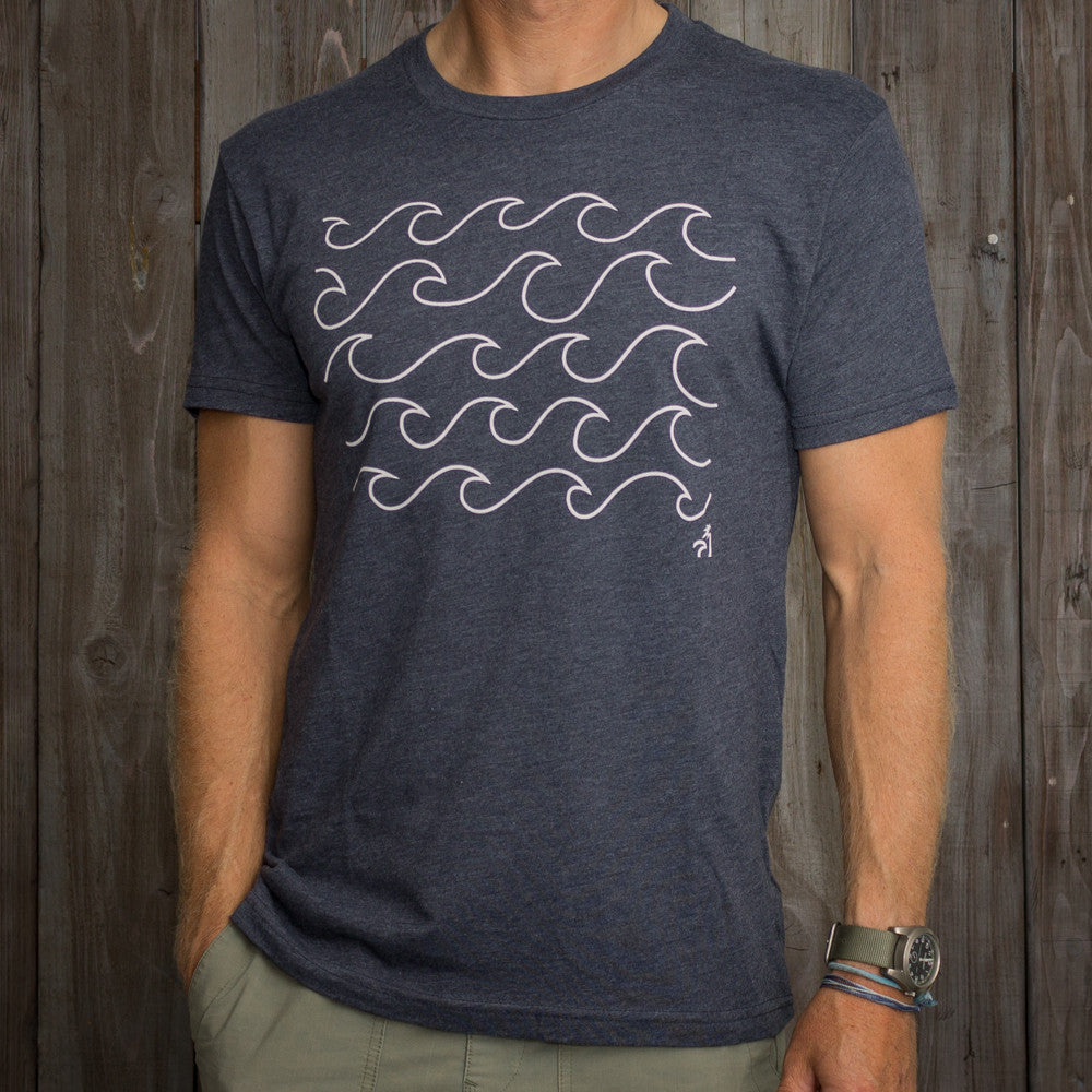 Wave Form Tee - Navy