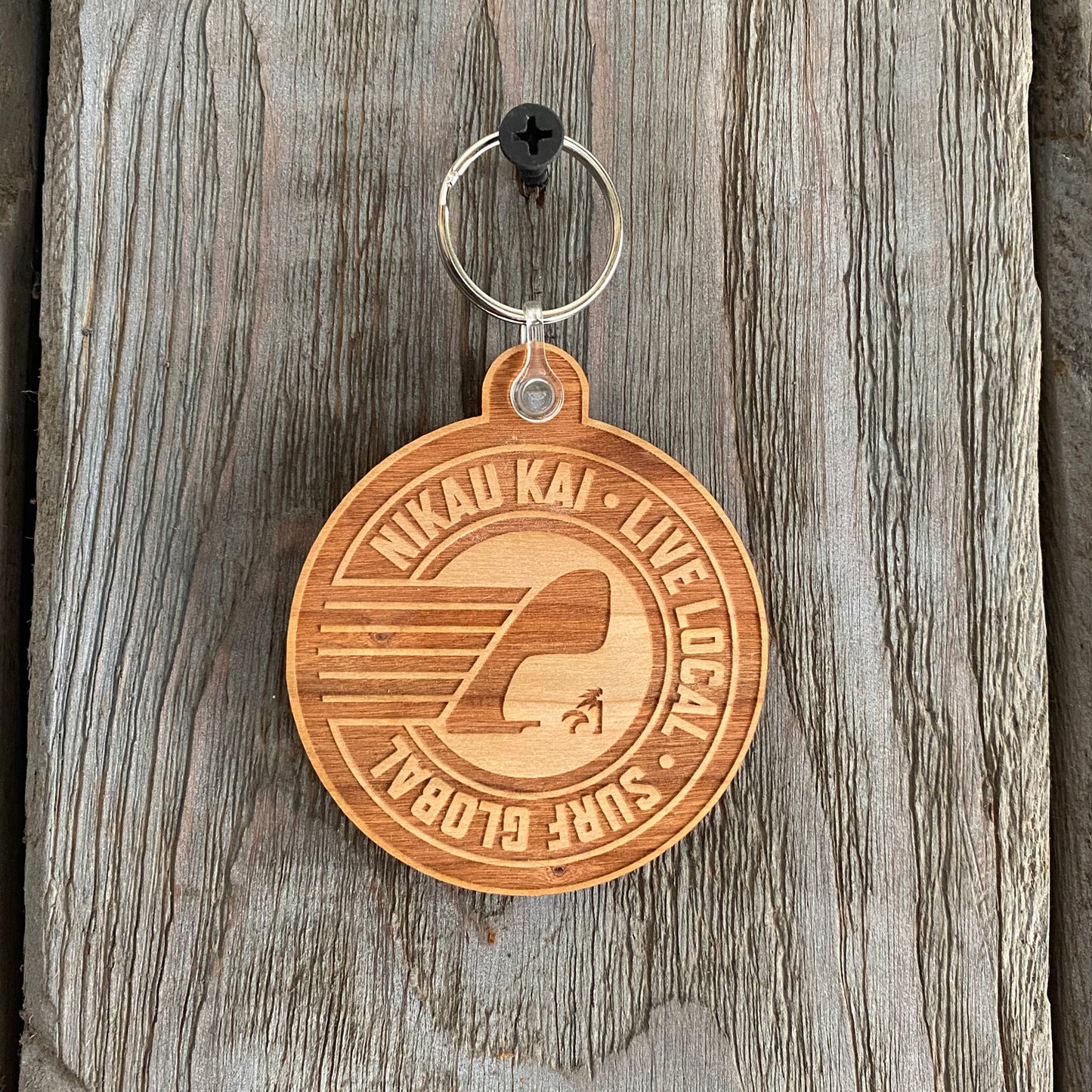 Party Wave - Wooden Keychain