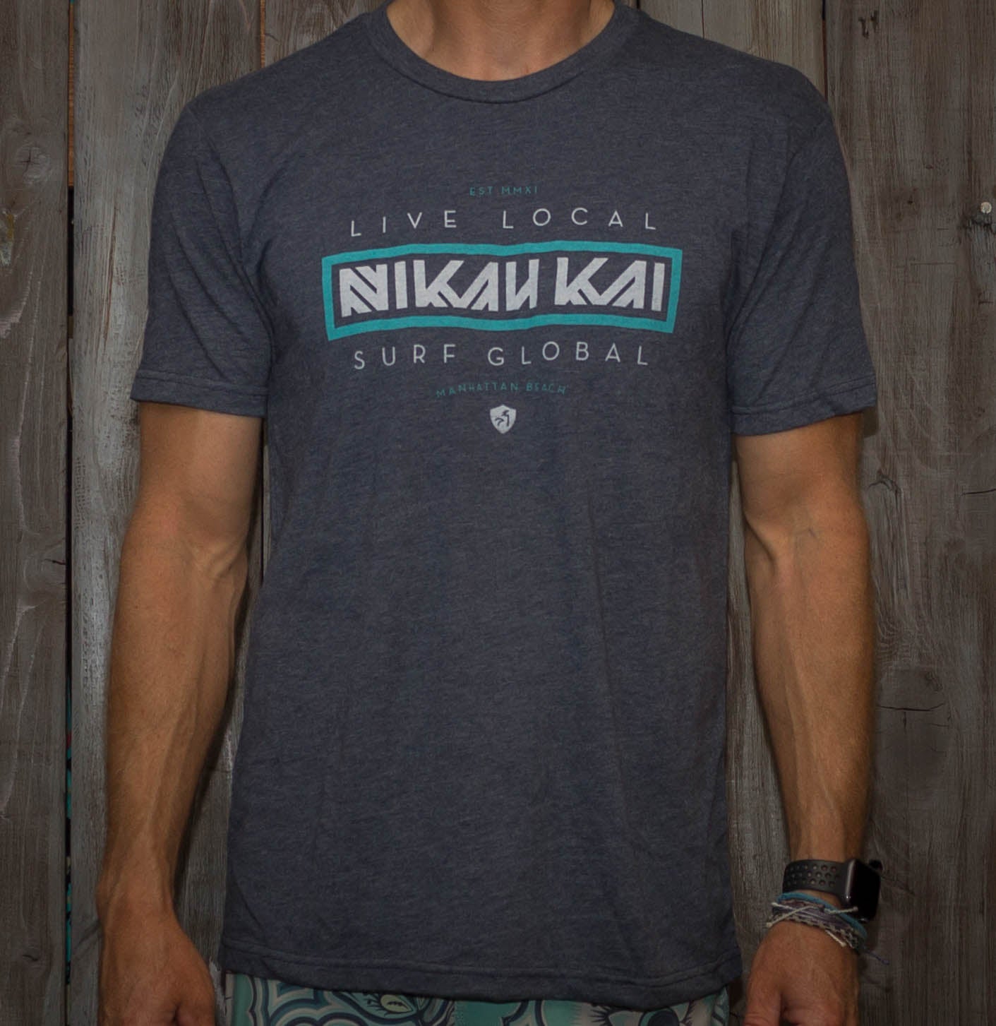 Double Overhead Tee - Navy