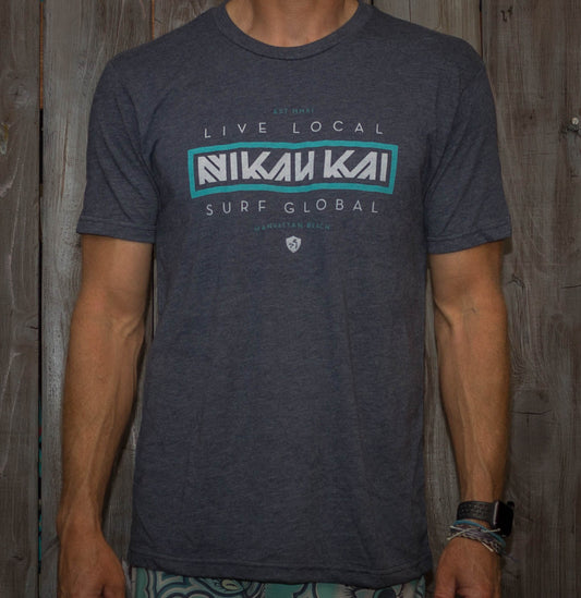 Double Overhead Tee - Navy